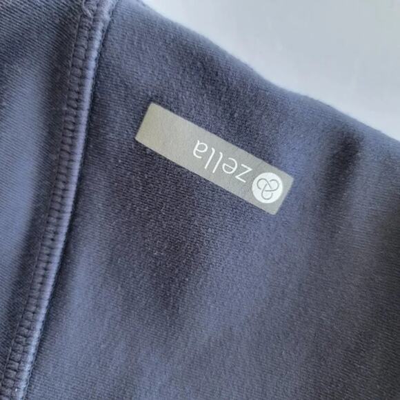 Zella Cropped Leggings Gray Multicolor Hem Pull On Womens Size M Workout Pants - Picture 8 of 8